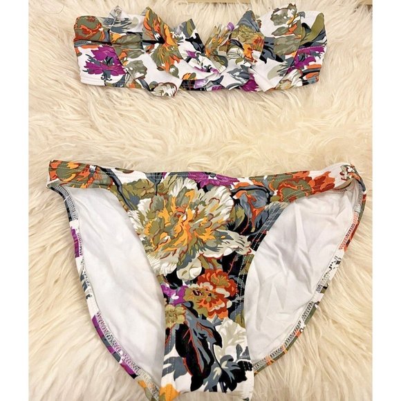 Zimmermann Other - ZIMMERMANN FLORAL FLUTTER BANDEAU BIKINI SET BOHEMIAN BOHO SIZE 2